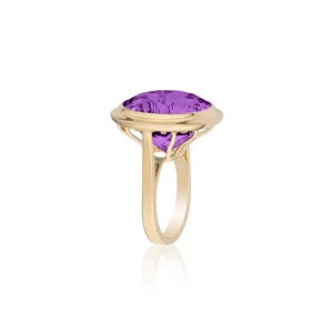 Goshwara Round Amethyst Ring