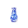Paul Arnhold Glass Royal Blue and Transparent Spotted Bud Vase
