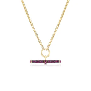 Lucy Delius Ruby T-Bar Pendant