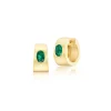 Tiny Gods Satin Emerald Huggies