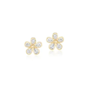 Tiny Gods Scintilate Diamond Flower Earrings