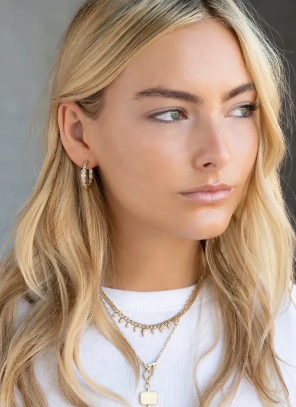 Tiny Gods Scintilate Oval Diamond Bezel Hoop Earrings