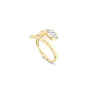 Tiny Gods Scintillate Diamond Snake Ring