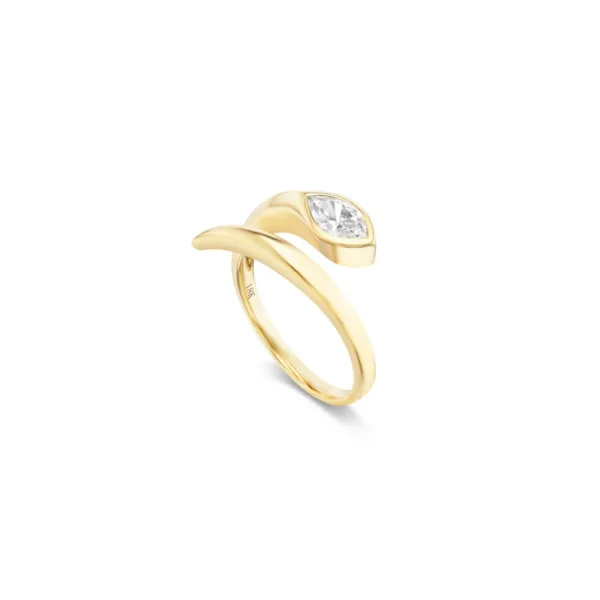 Tiny Gods Scintillate Diamond Snake Ring