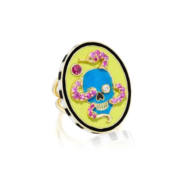 Holly Dyment Skull & Snake Enamel Ring