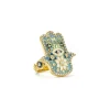 Buddha Mama Sky Blue Hamsa Ring
