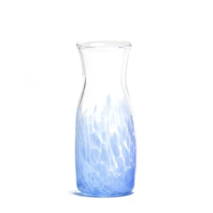 Paul Arnhold Glass Sky Blue/Transparent Spotted Carafe