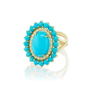 Suzy Landa Sleeping Beauty Turquoise Cabochon Ring