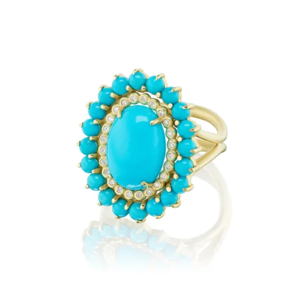 Suzy Landa Sleeping Beauty Turquoise Cabochon Ring