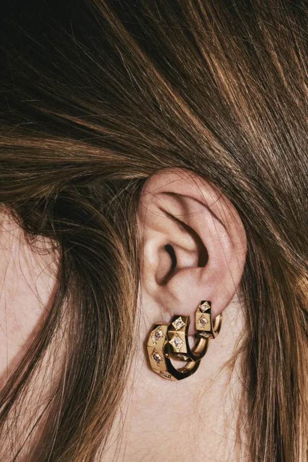 Marie Lichtenberg Small Diamond Ecrou Earrings