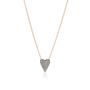 Sylva & Cie Small Diamond Heart Necklace