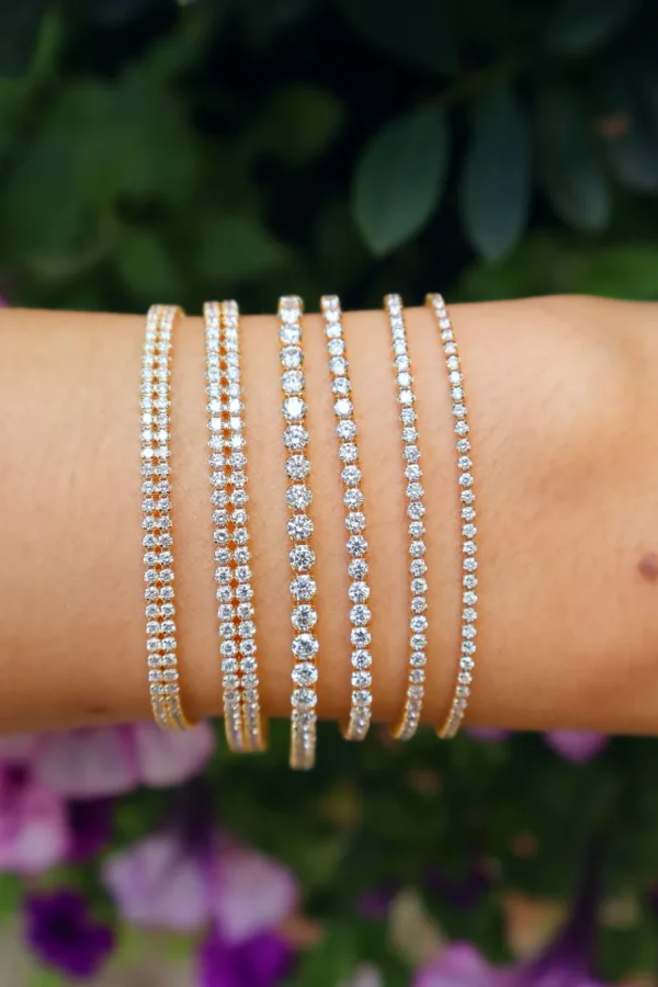 Tiny Gods Small Double White Gold & Diamond Invisible Tennis Bracelet