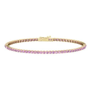 Tiny Gods Small Invisible Pink Sapphire Bracelet