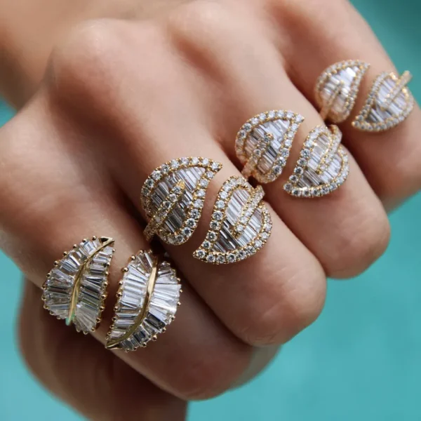 Anita Ko Small Leaf Diamond Ring