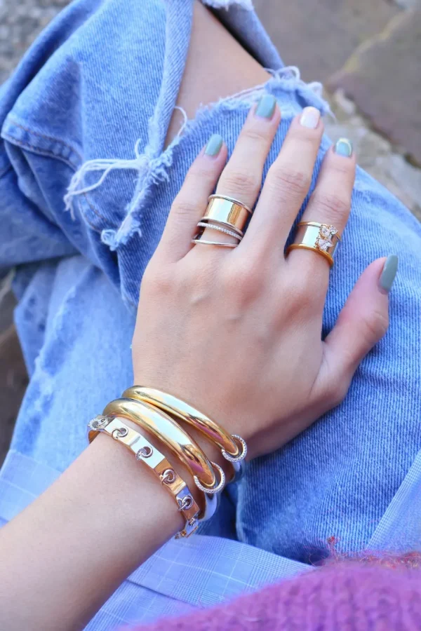 Rainbow K Small Piercing Bangle