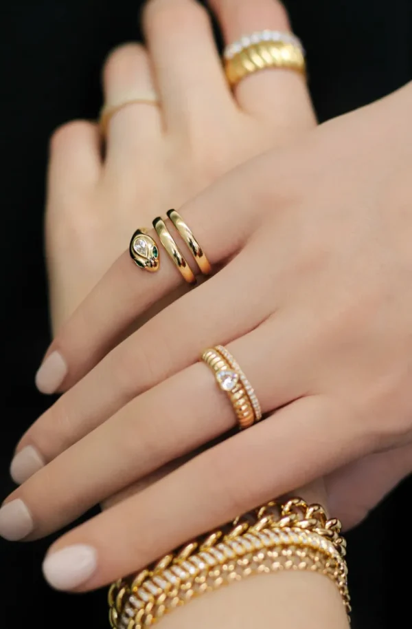 Anita Ko Snake Coil Pinky Ring