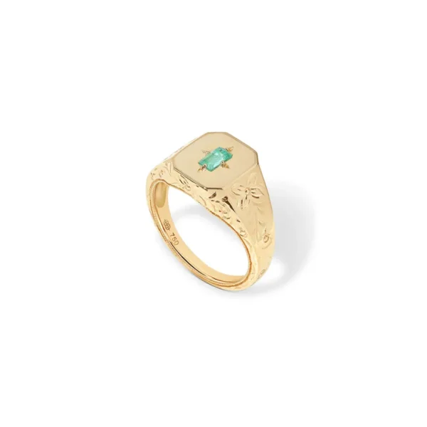 State Property Spade Warisan Minor Emerald Signet Ring