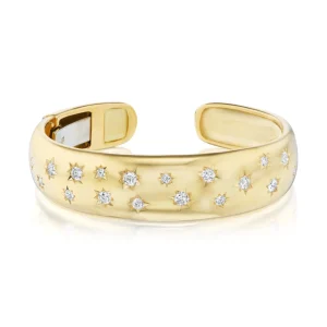 TinyGods Star-Set Diamond Cuff Bracelet
