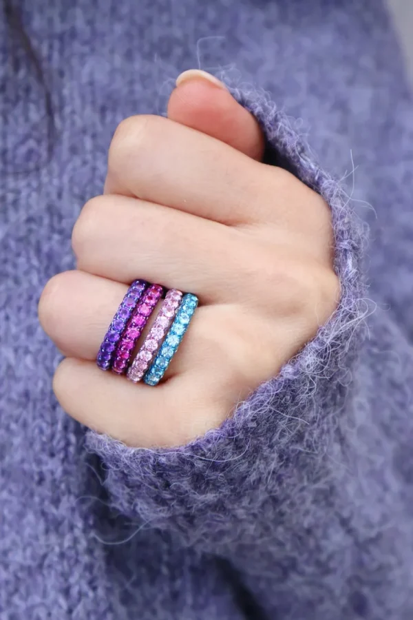 Graziela Three Sided Amethyst Ring