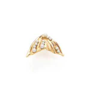 Bibi Van Der Velden Tiny Pearl Flipper Stud Earring