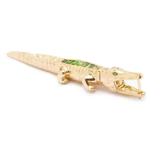Bibi Van Der Velden Tsavorite Ombre Alligator Bite Earrings