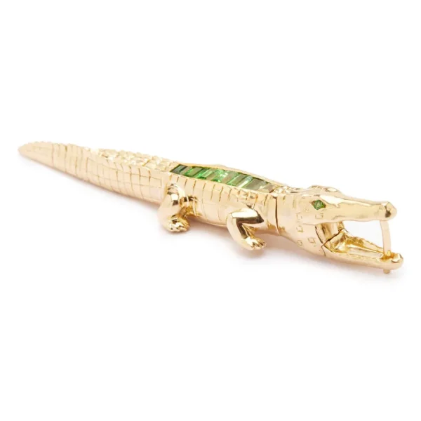 Bibi Van Der Velden Tsavorite Ombre Alligator Bite Earrings