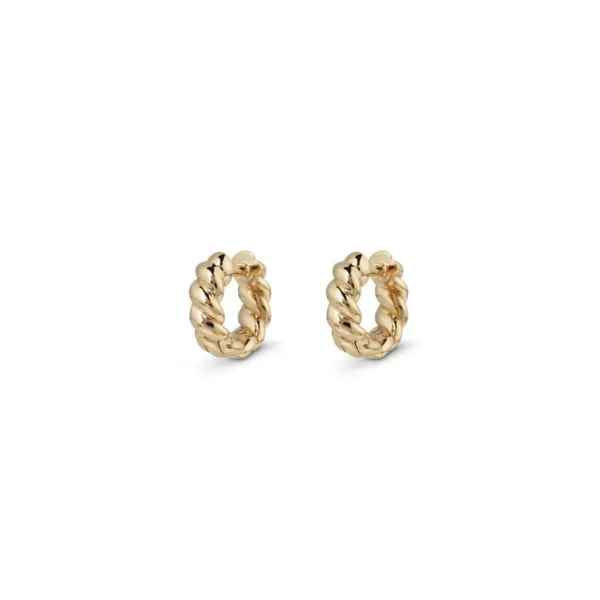 Lucy Delius Twisted Rope Huggie Hoops