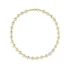 Rainbow K Two-Tone Ball Necklace with Pavé Diamond Ball