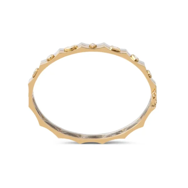 Rainbow K Two-Tone Eyet Diamond Bracelet