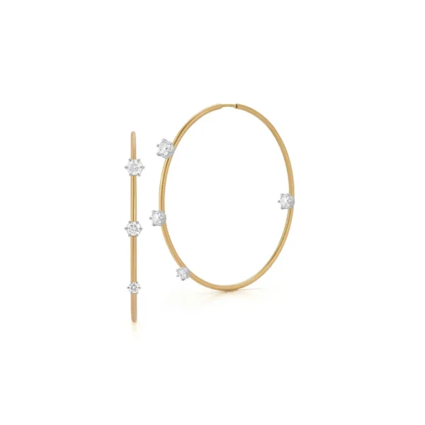 Jade Trau Two-Tone Small Penelope Plié Hoops