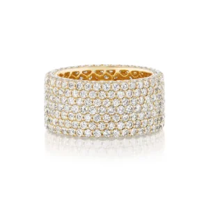 TinyGods Wide Pavé Diamond Band