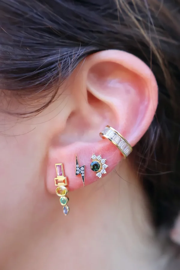 Anita Ko Yellow Gold Diamond Baguette Ear Cuff
